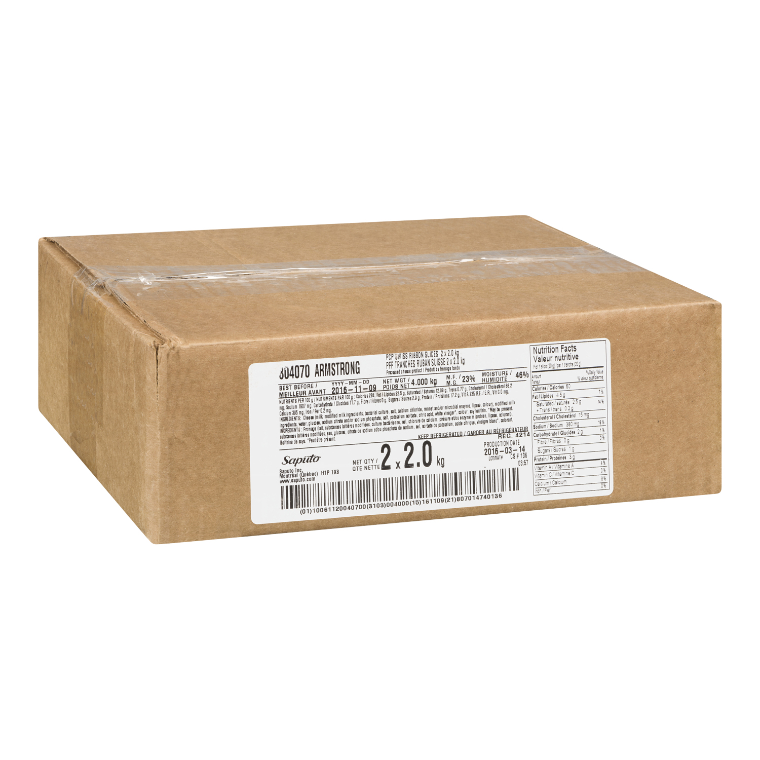 Manufacturer Nutrition Information